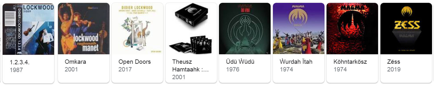 Didier Lockwood discographie suite