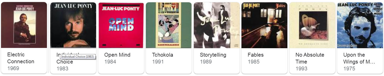 jean Luc Ponty discographie suite