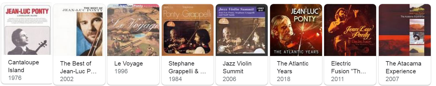 Jean Luc Ponty discographie