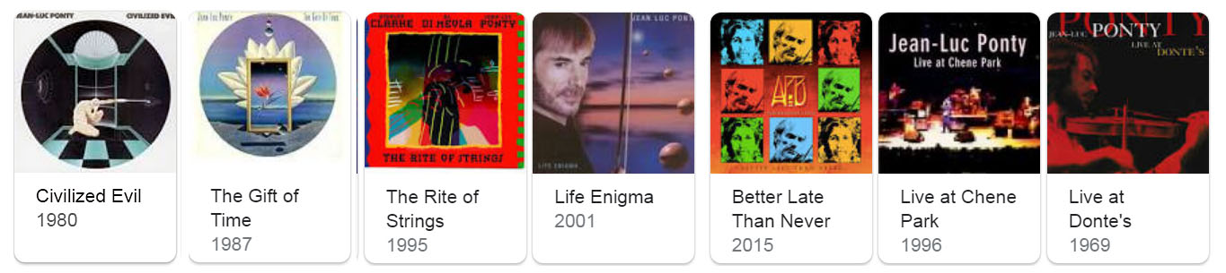 jean Luc Ponty discographie suite