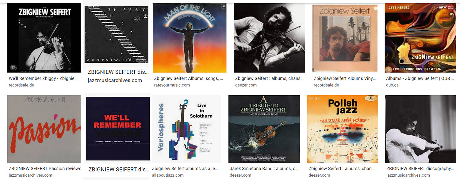 Zbigniew SEIFERT discographie