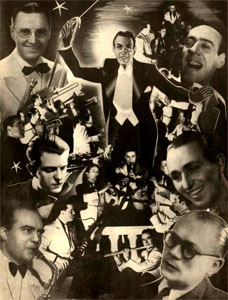 Affiche de l'orchestre de raymond Legrand avec Michel Warlop